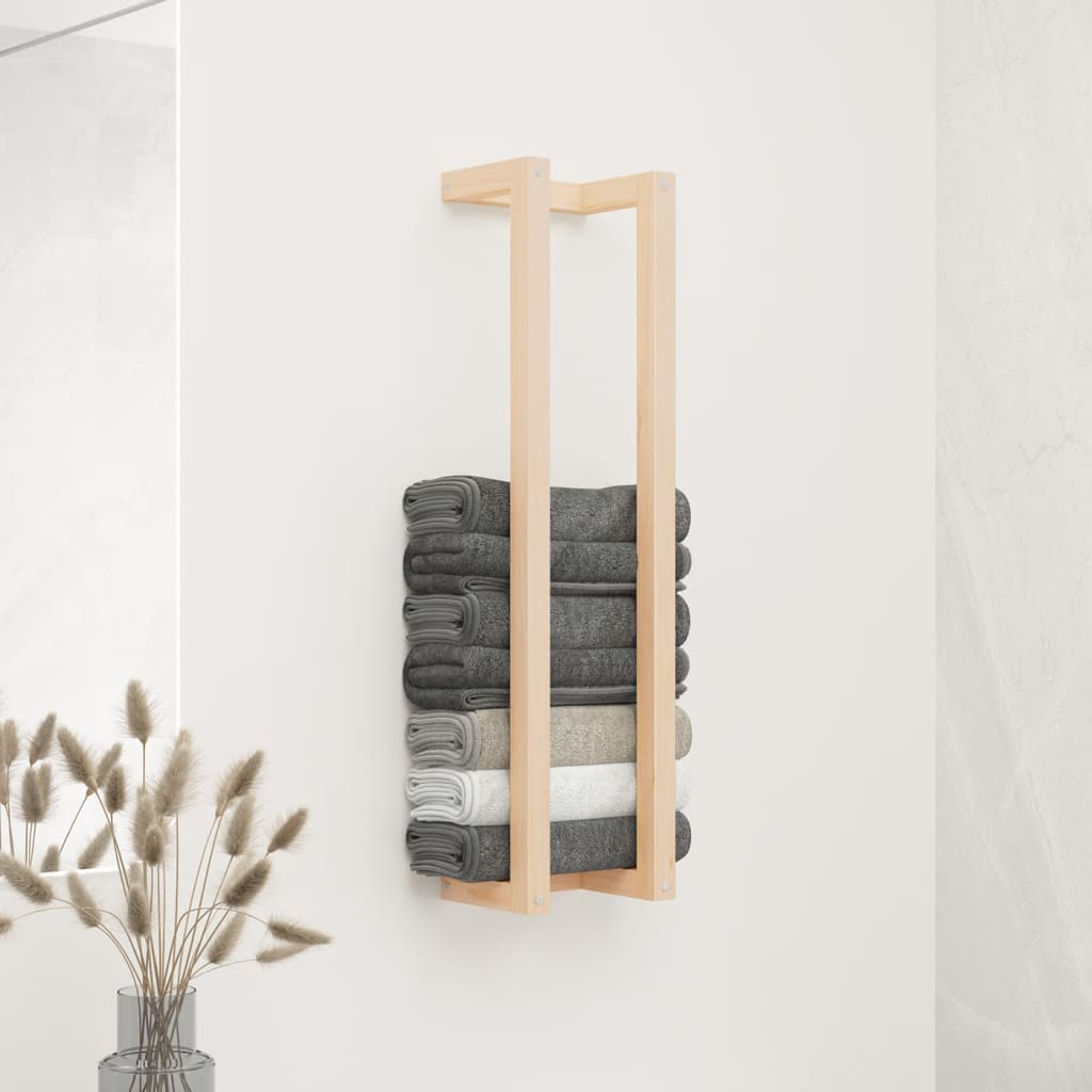 Solid Wood Pine Towel Rack - Unbeatable Bargains