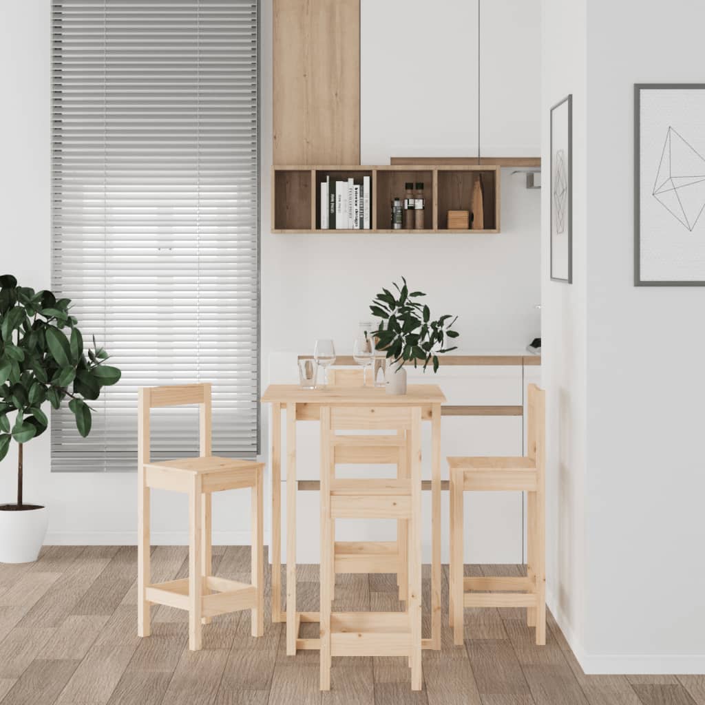 5 Piece Bar Set Solid Wood Pine - Style and Chic