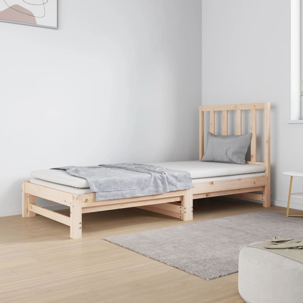 Pull-out Day Bed 2x(90x190) cm Solid Wood Pine - Merkel Designers