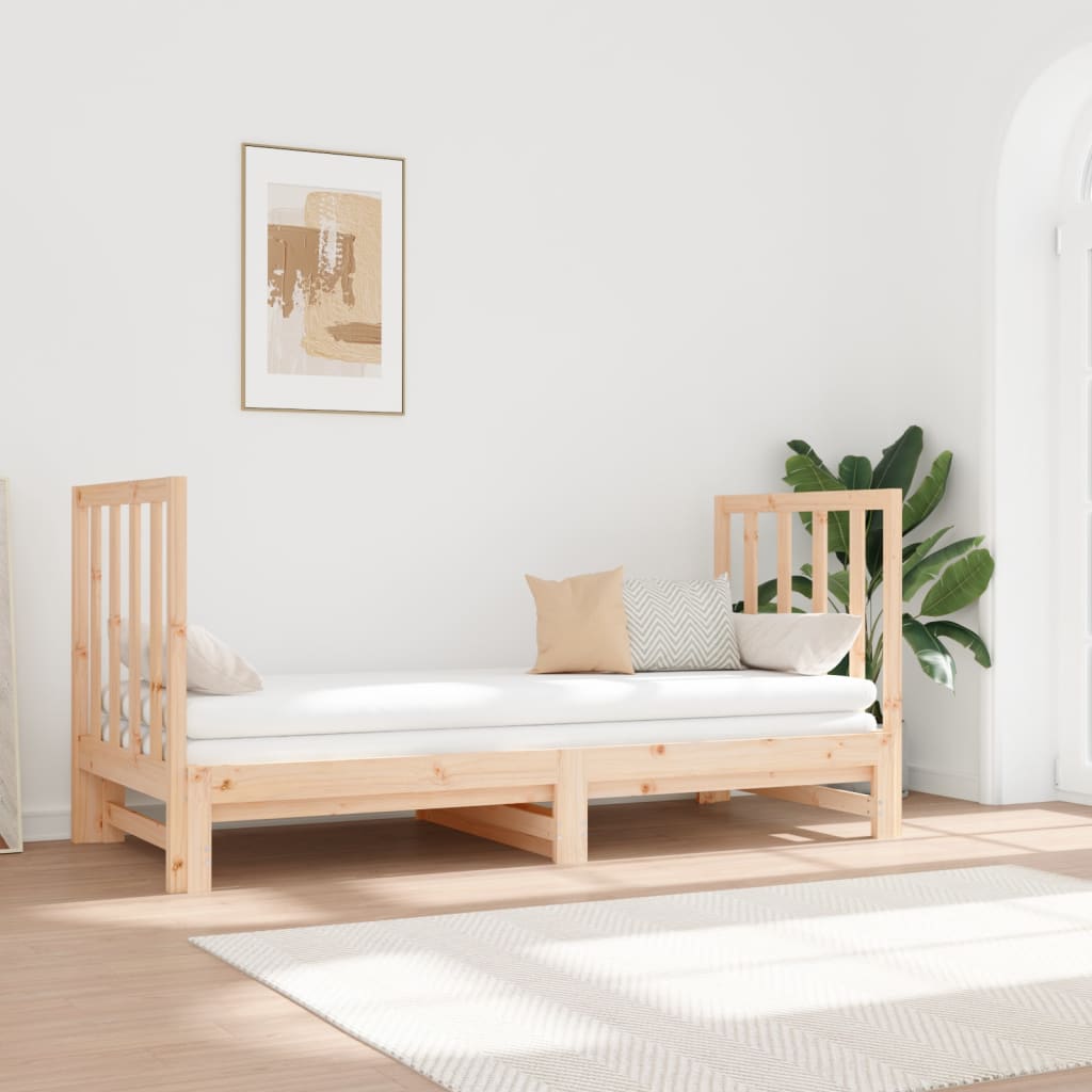 Pull-out Day Bed 2x(90x190) cm Solid Wood Pine - Merkel Designers