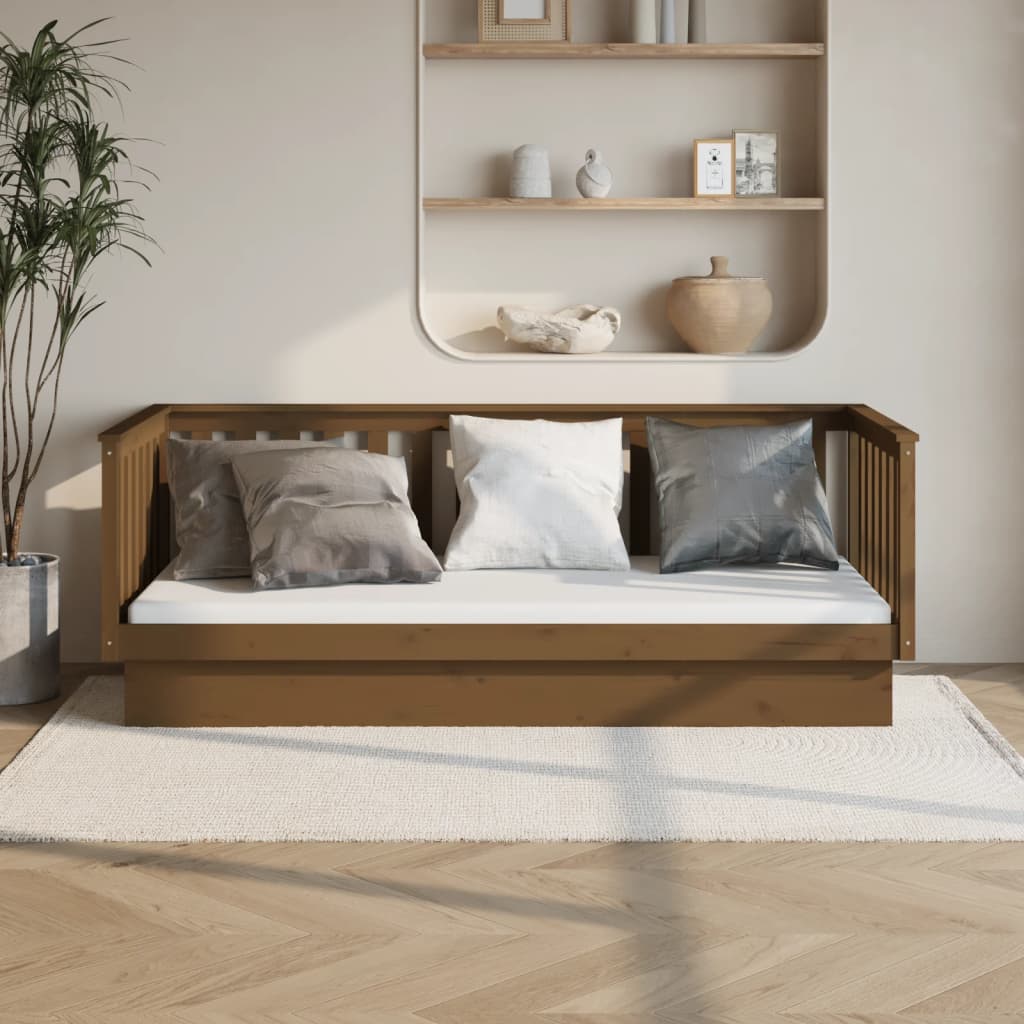 Day Bed Honey Brown 100x200 cm Solid Wood Pine - Sid & Sam