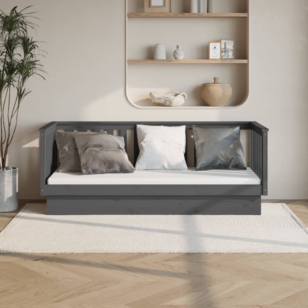 Day Bed Grey 75x190 cm Solid Wood Pine - Casper Homes