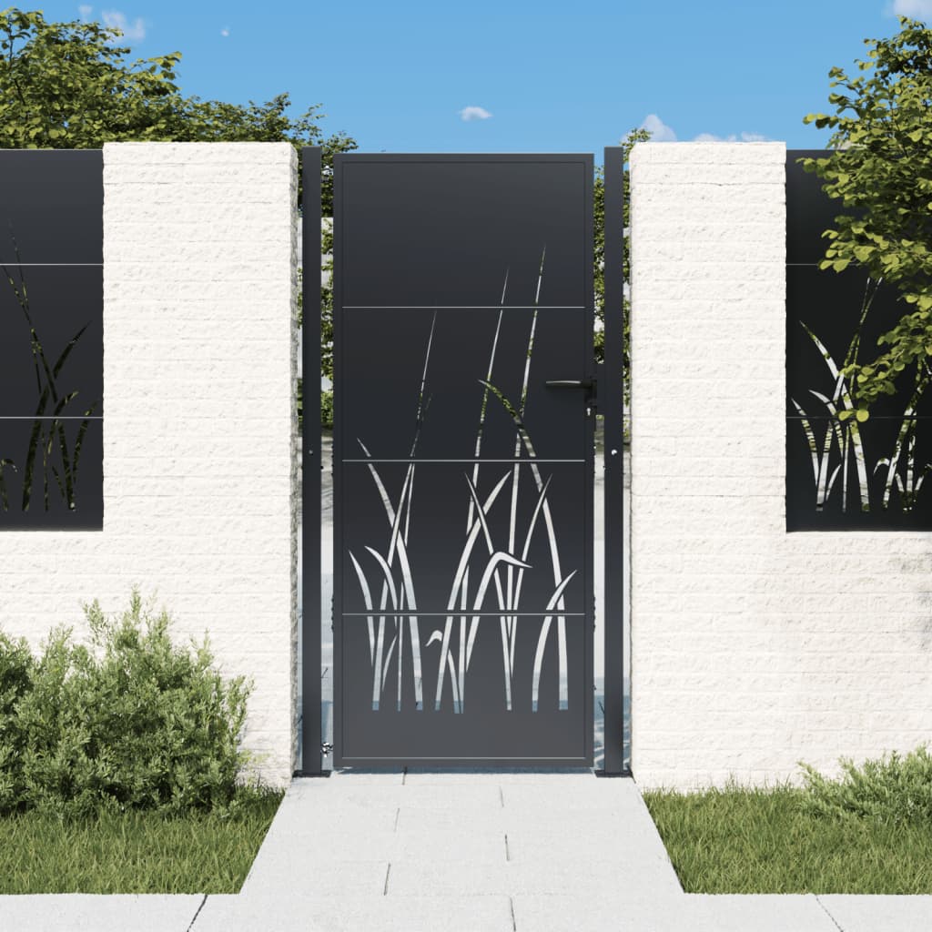 Garden Gate Anthracite 105x205 cm Steel Grass Design - R and M Furniture