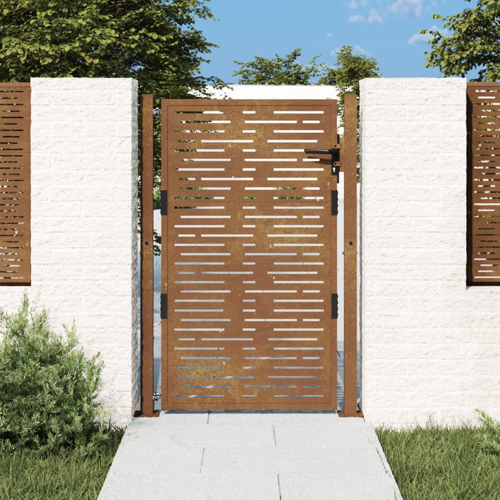 Garden Gate 105x155 cm Corten Steel Square Design - R and M Furniture