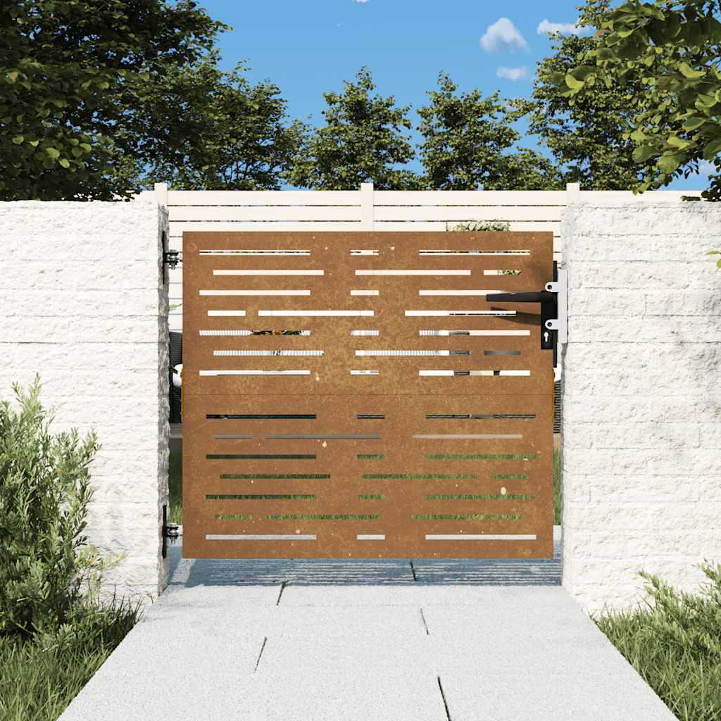 Garden Gate 85x75 cm Corten Steel Square Design - Merkel Designers