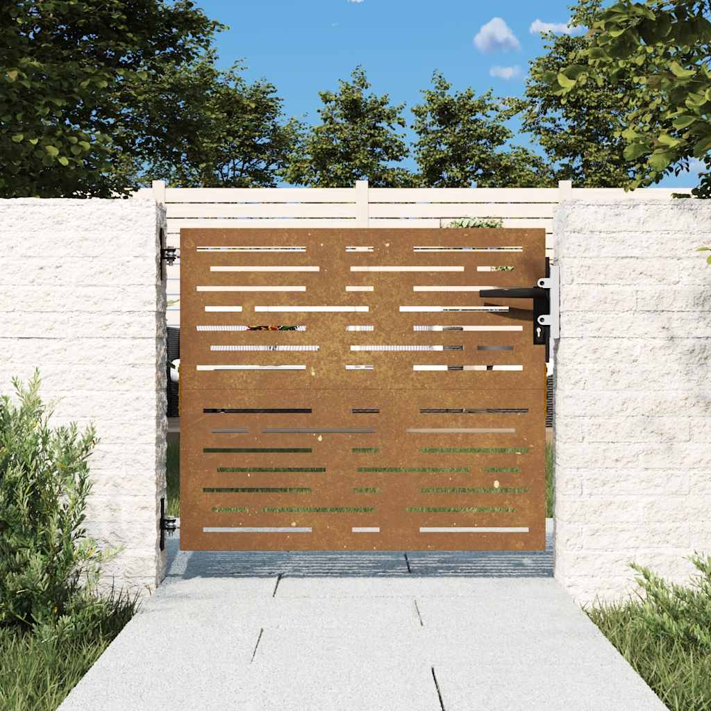 Garden Gate 85x100 cm Corten Steel Square Design - The Home Maker
