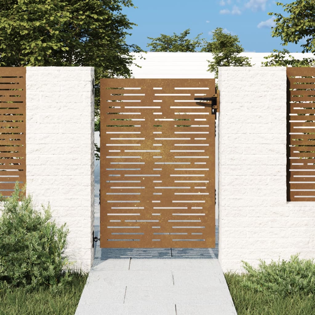 Garden Gate 85x125 cm Corten Steel Square Design - Merkel Designers