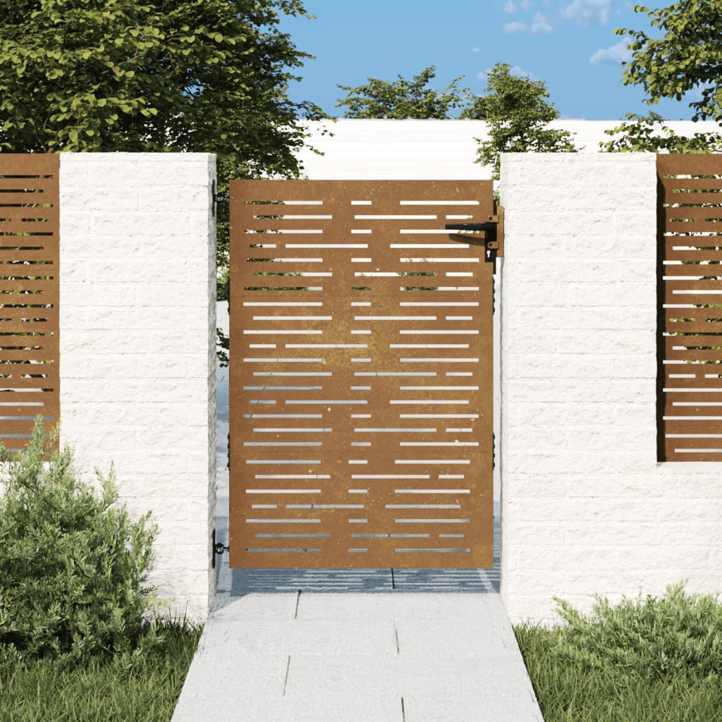 Garden Gate 85x150 cm Corten Steel Square Design - Tyrell & Tyrell