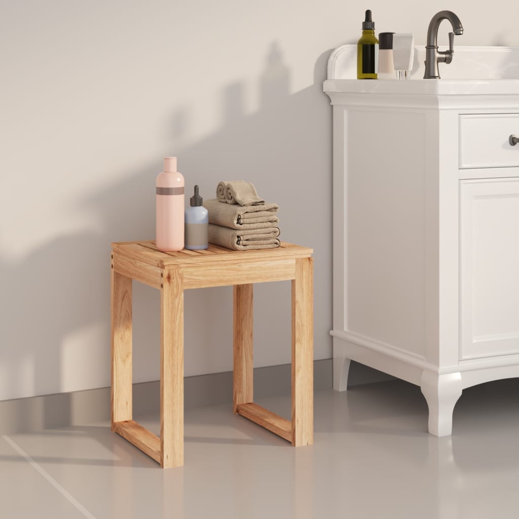 Bathroom Stool 40x30x46 cm Solid Wood Walnut - Tyrell & Tyrell