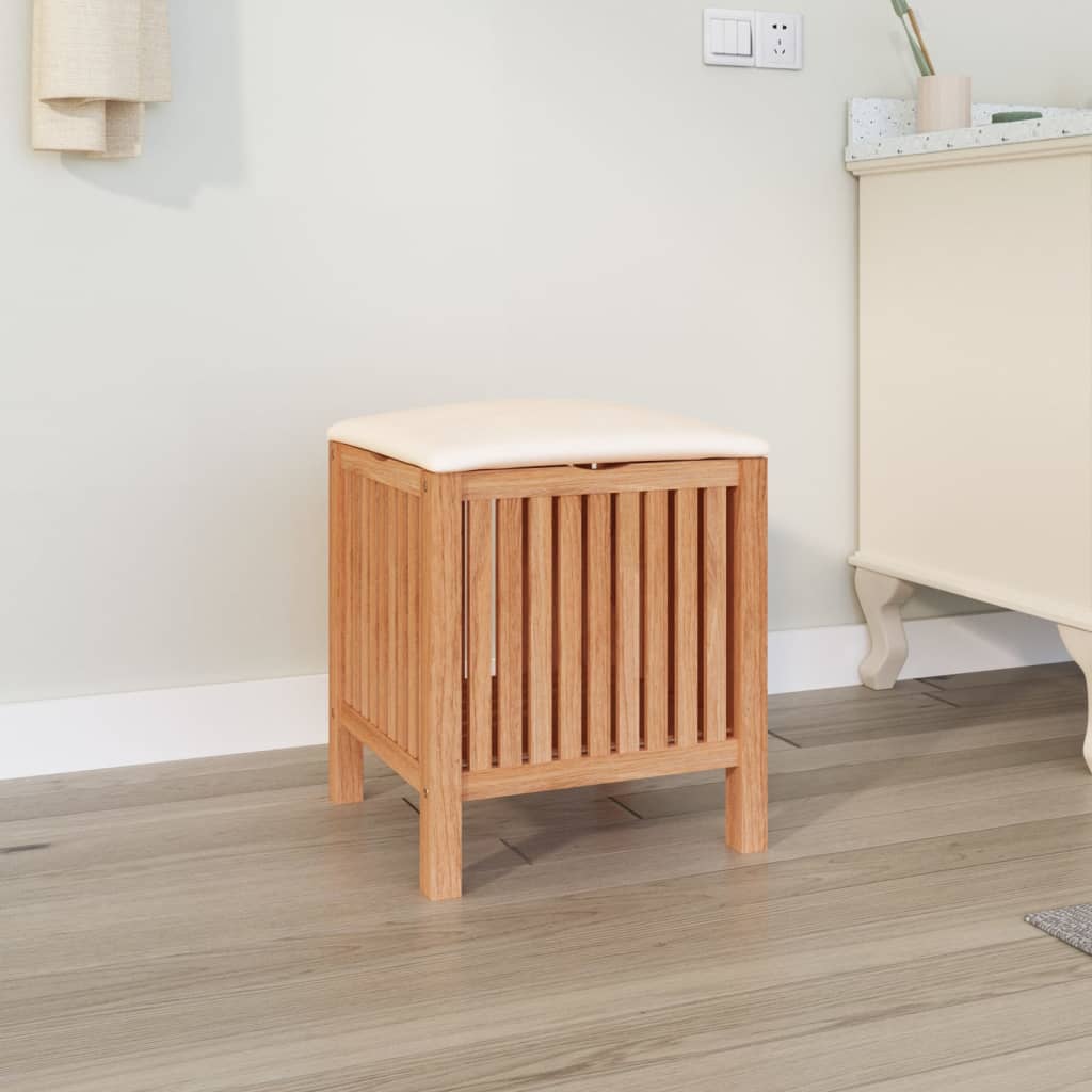 Bathroom Stool 40.5x40x52 cm Solid Wood Walnut - Unbeatable Bargains