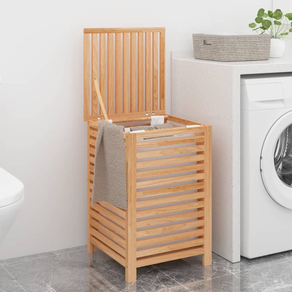 Laundry Basket 45x45x65 cm Solid Wood Walnut - Merkel Designers