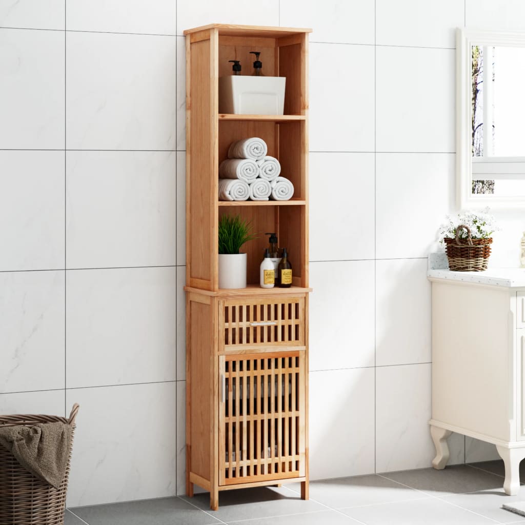 Bathroom Cabinet 42x29x182 cm Solid Wood Walnut - Millennium Furniture