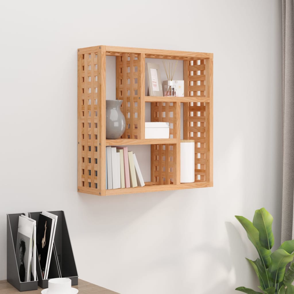 Wall Shelf 49x15x49 cm Solid Wood Walnut - Decor Base