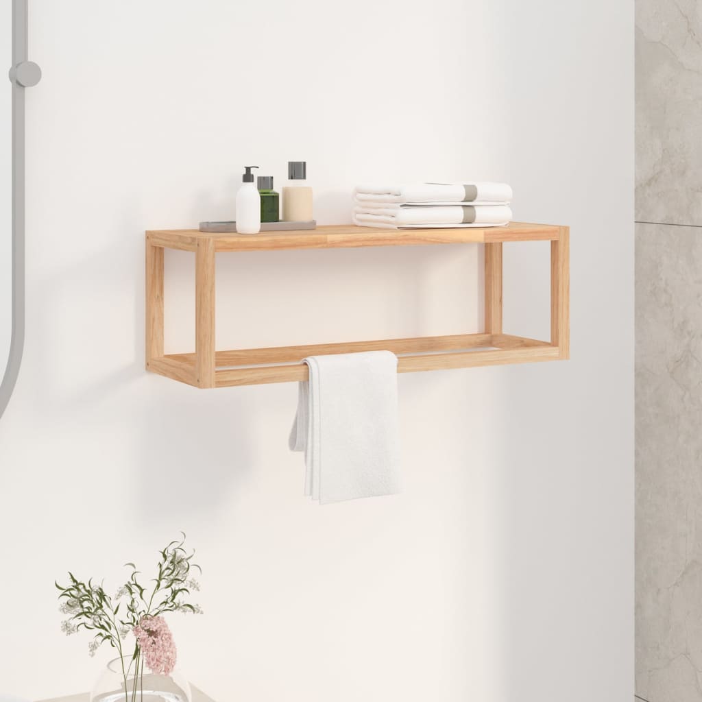 Towel Rack 60x20x20 cm Solid Wood Walnut - Decor Base
