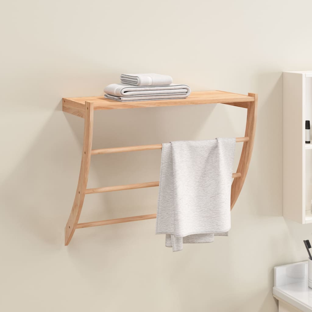 Towel Rack 60x25.5x49 cm Solid Wood Walnut - Casper Homes