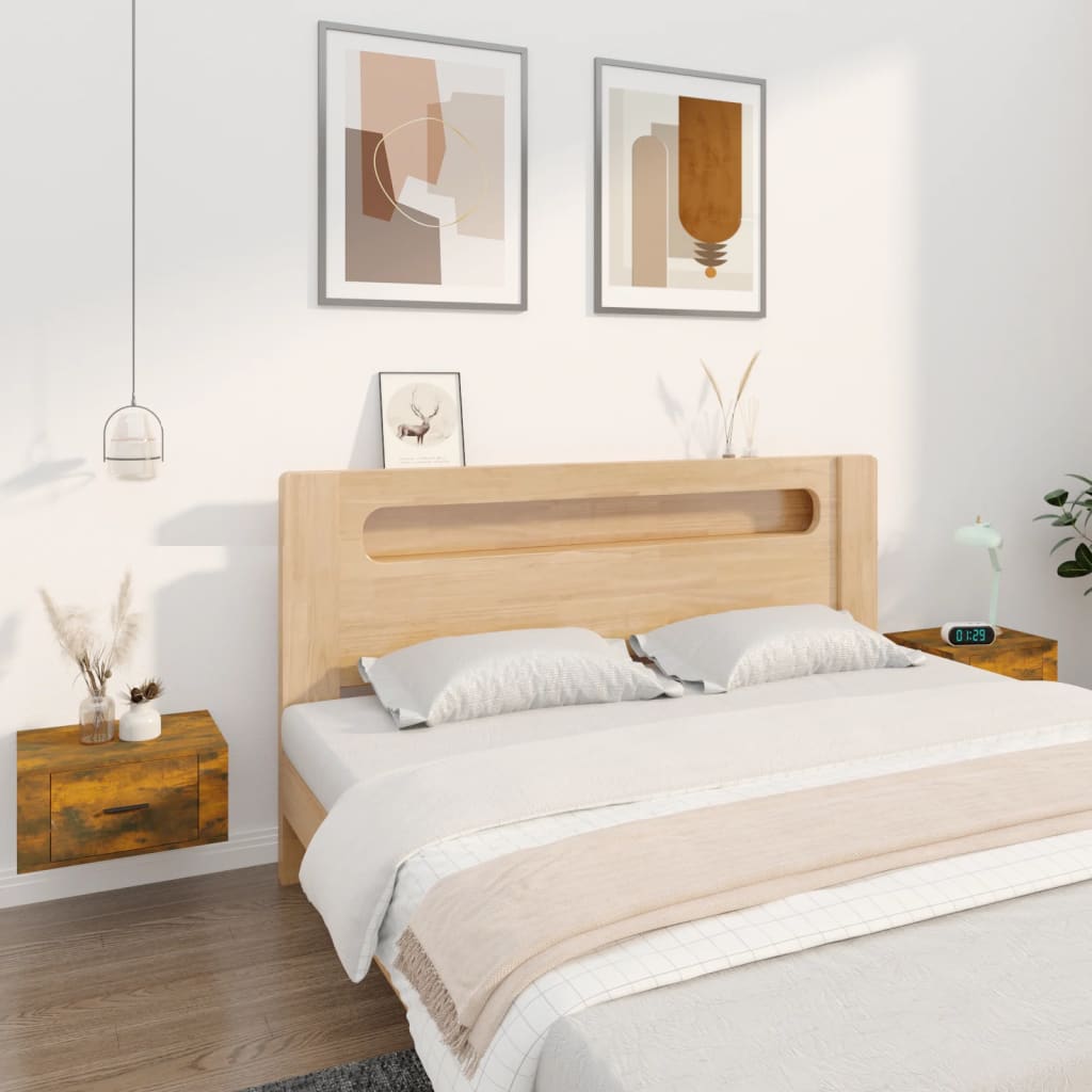 Wall-mounted Bedside Cabinets 2 pcs Smoked Oak 50x36x25 cm - Decor Base