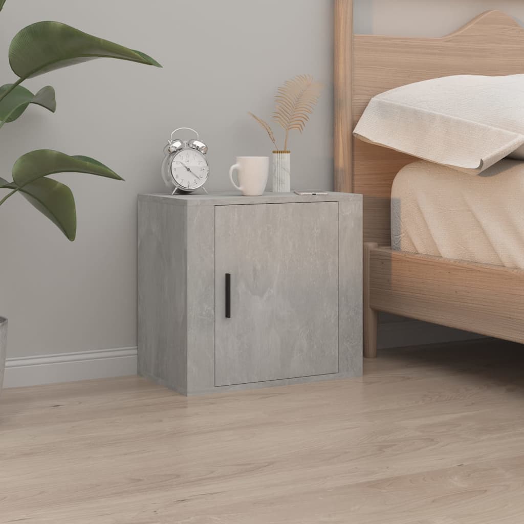 Bedside Table - COMO Nightstand Concrete Grey 50cm - The Home Maker