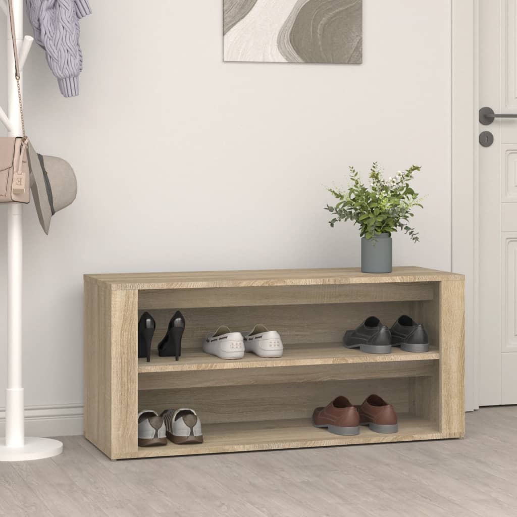 Shoe Rack Sonoma Oak 100x35x45 cm Engineered Wood - Casper Homes