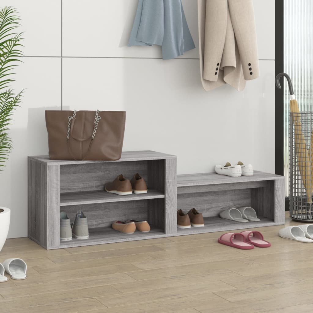 Shoe Cabinet Grey Sonoma 150x35x45 cm Engineered Wood - Casper Homes