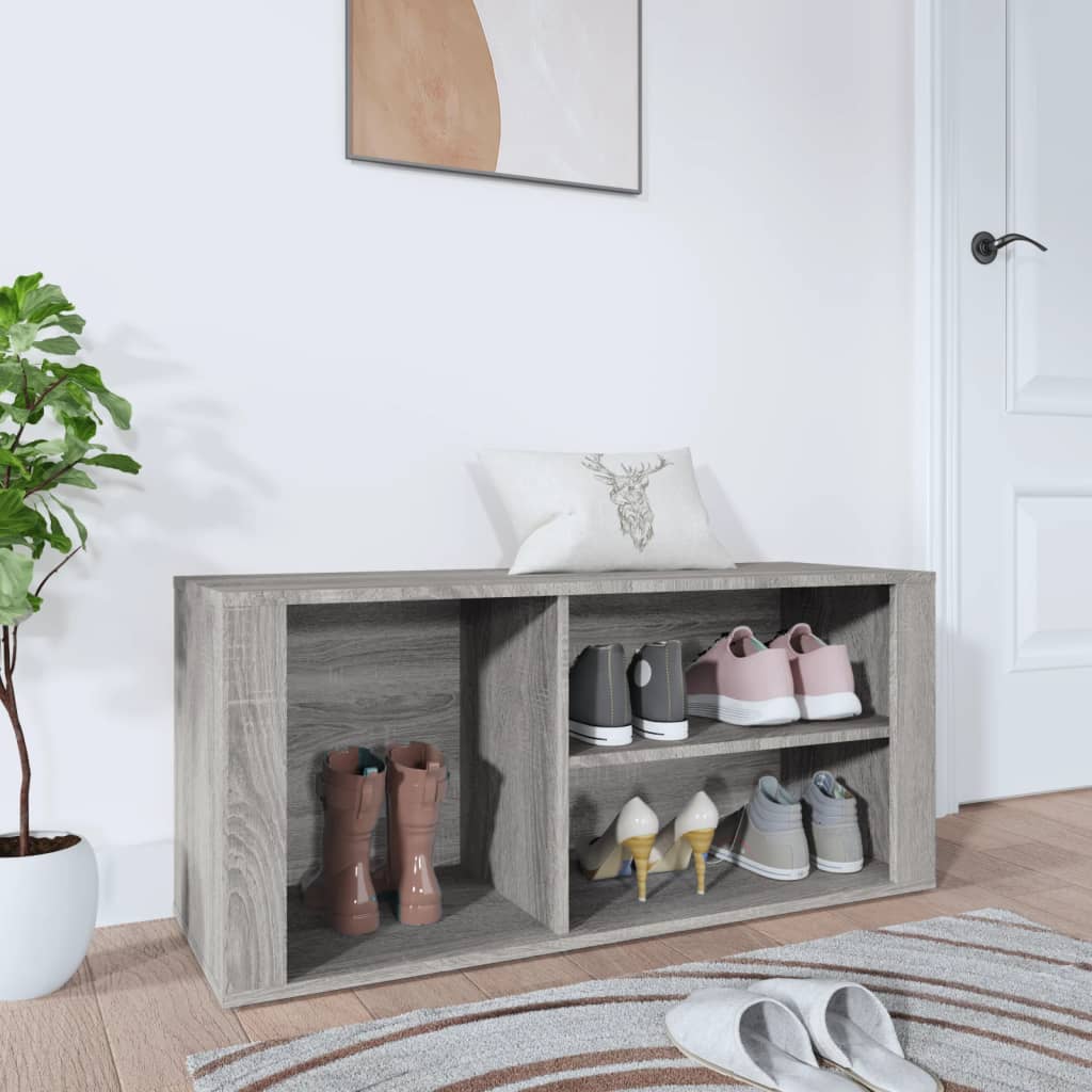 Shoe Cabinet Grey Sonoma 100x35x45 cm Engineered Wood - Casper Homes