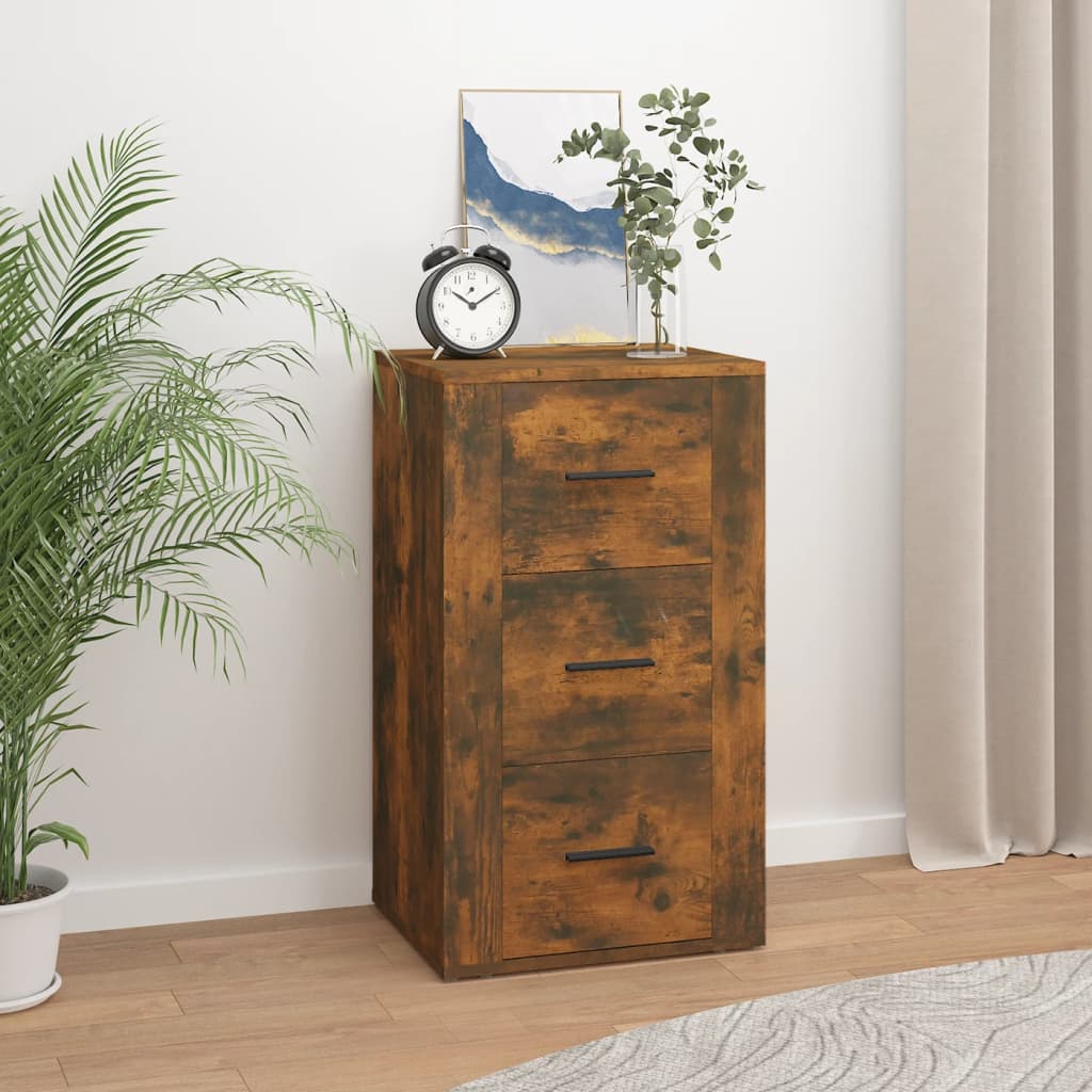 Sideboard Smoked Oak 40x33x70 cm Engineered Wood - Tyrell & Tyrell
