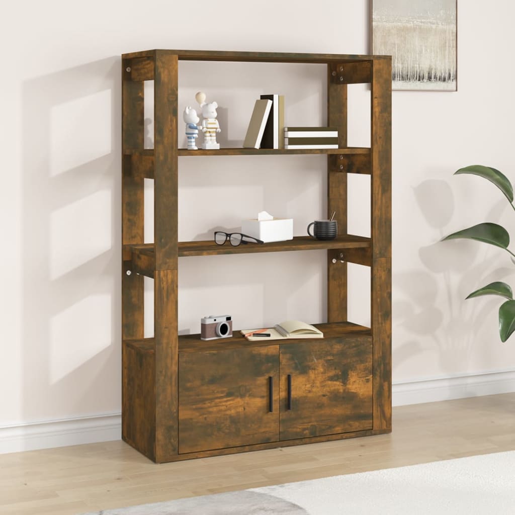 Sideboard Smoked Oak 80x30x119.5 cm Engineered Wood - The Home Maker
