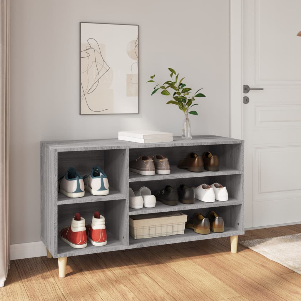 Shoe Cabinet Grey Sonoma 102x36x60 cm Engineered Wood - Millennium Furniture