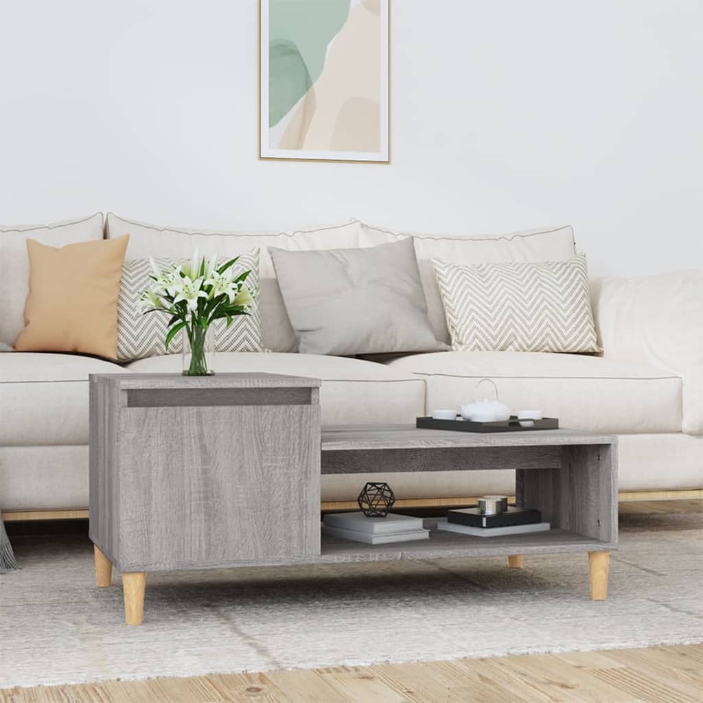 Coffee Table Grey Sonoma 100x50x45 cm Engineered Wood - Unbeatable Bargains