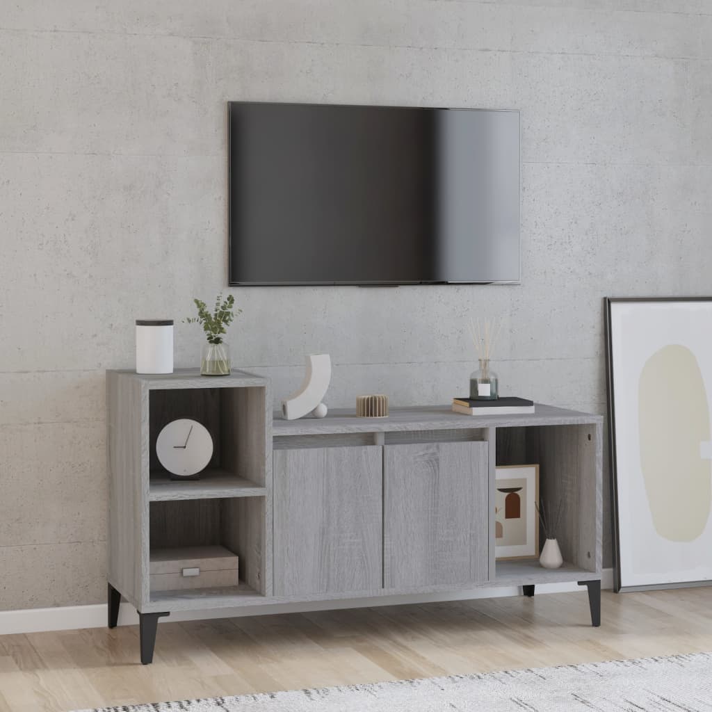 TV Cabinet Grey Sonoma 100x35x55 cm Engineered Wood - Tyrell & Tyrell