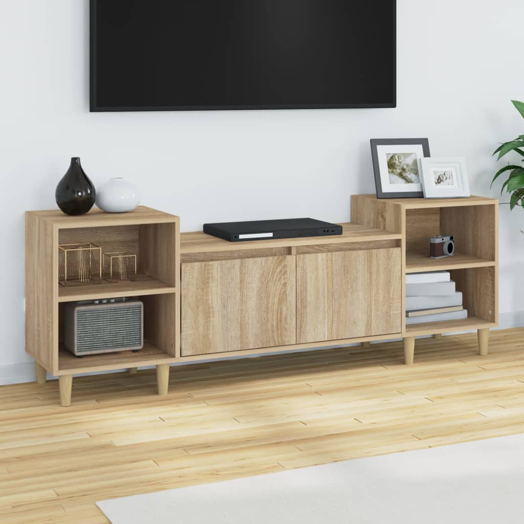 TV Cabinet Sonoma Oak 160x35x55 cm Engineered Wood - Sid & Sam