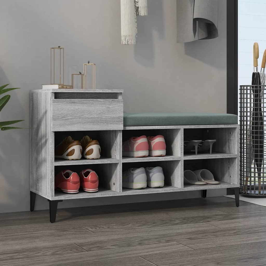Shoe Cabinet Grey Sonoma 102x36x60 cm Engineered Wood - Casper Homes