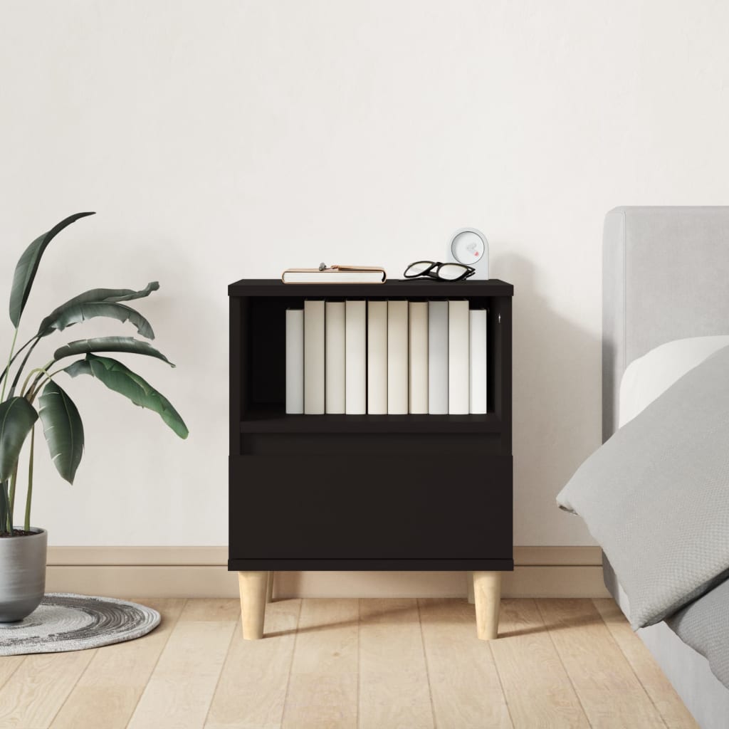 Bedside Cabinet Black 40x35x50 cm - Style and Chic
