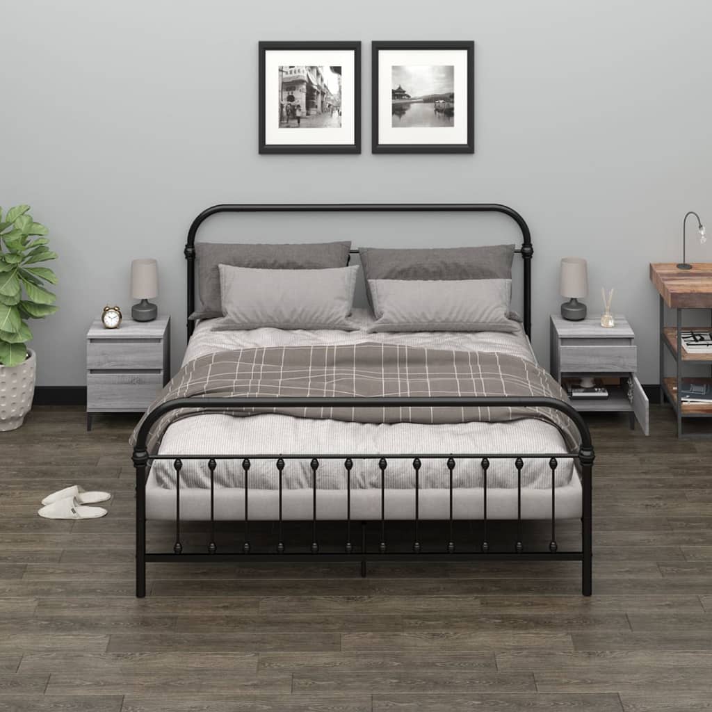 Bedside Cabinets 2 pcs Grey Sonoma 40x35x50 cm - Tyrell & Tyrell