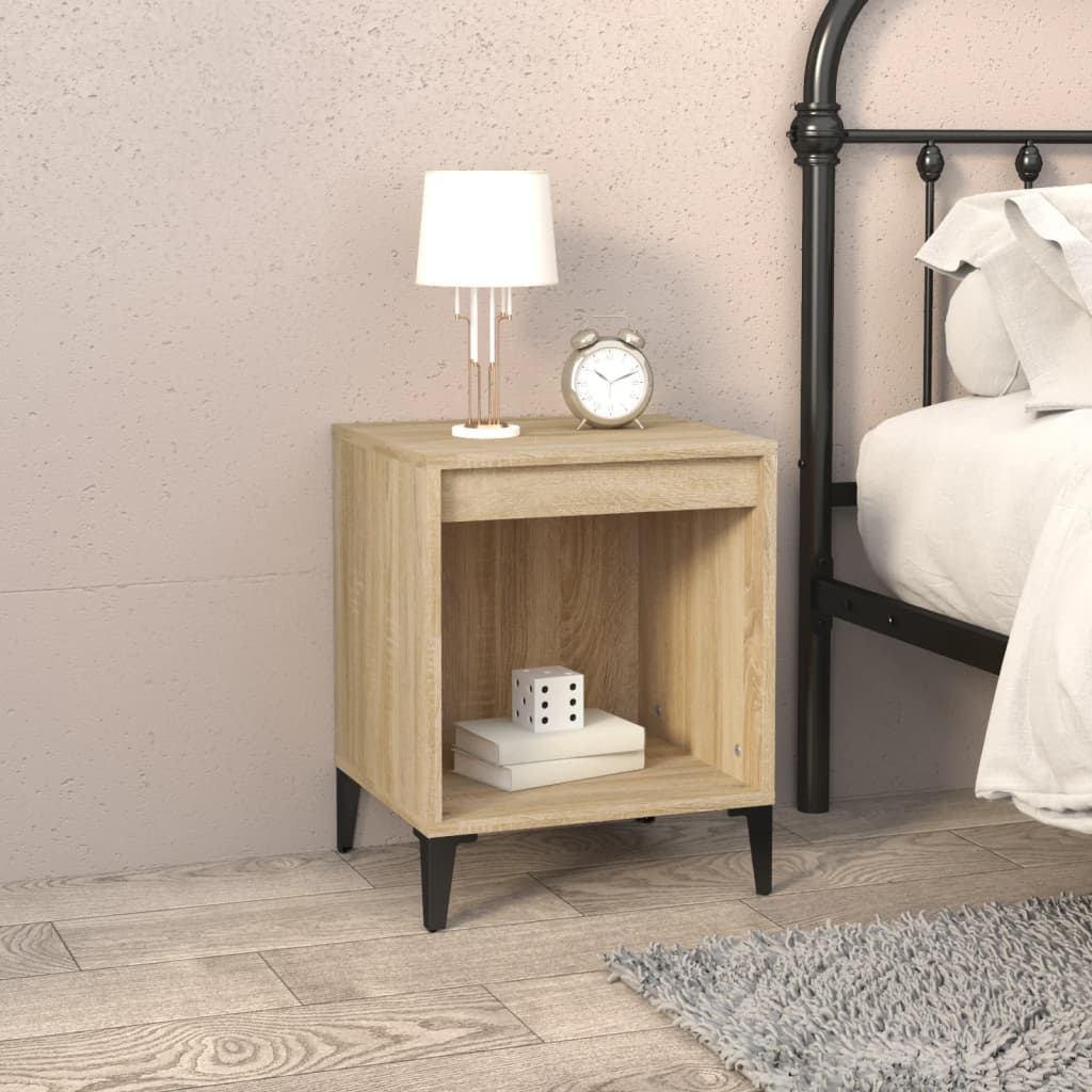 Bedside Table - RALEIGH Dan Nightstand Sonoma Oak 40cm - Unbeatable Bargains
