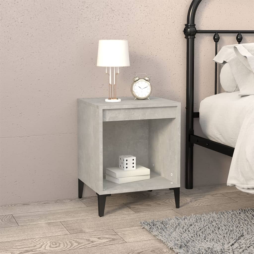 Bedside Table - RALEIGH Sid Nightstand Concrete Grey 40cm - Sid & Sam