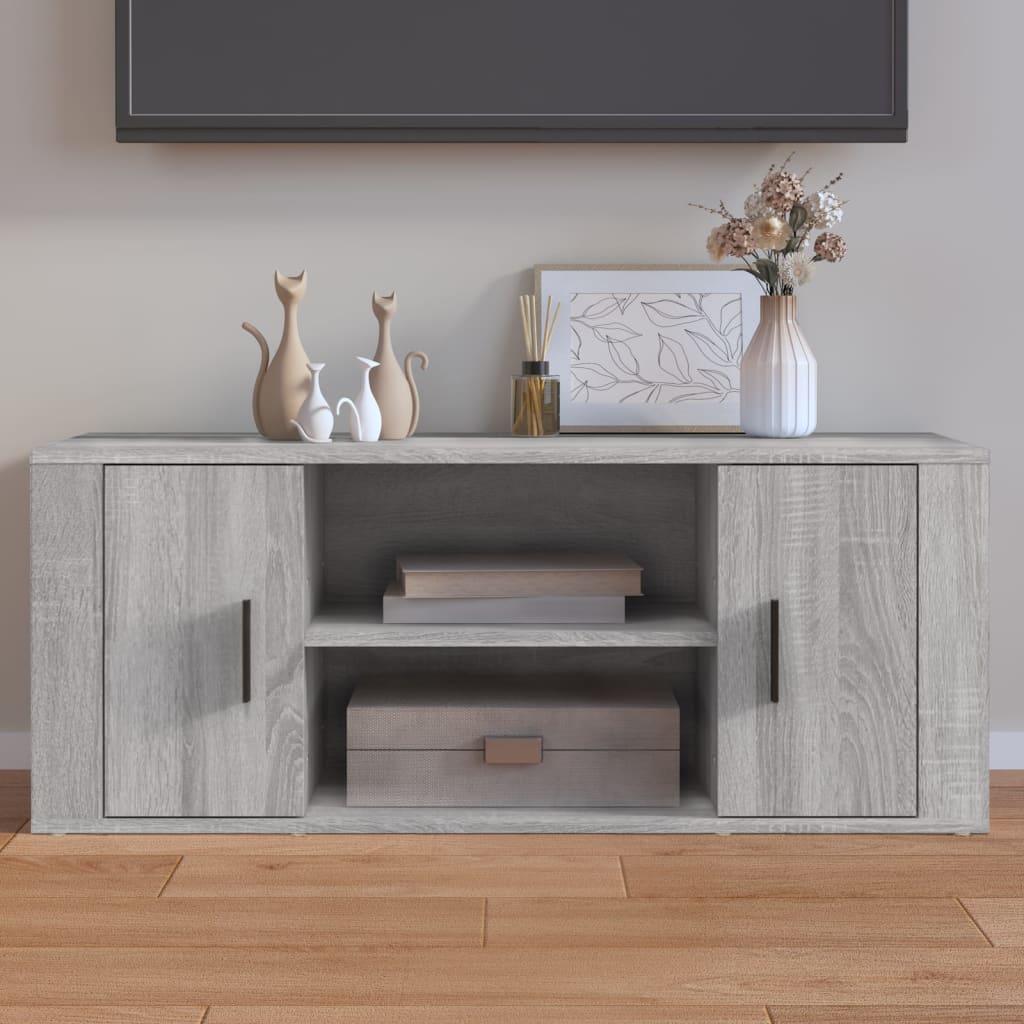 TV Cabinet Grey Sonoma 100x35x40 cm Engineered Wood - Discount Dealers