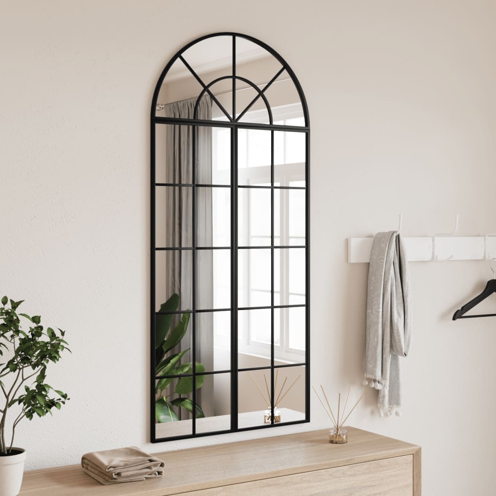Wall Mirror Black 60x130cm Arch Iron - Sid & Sam