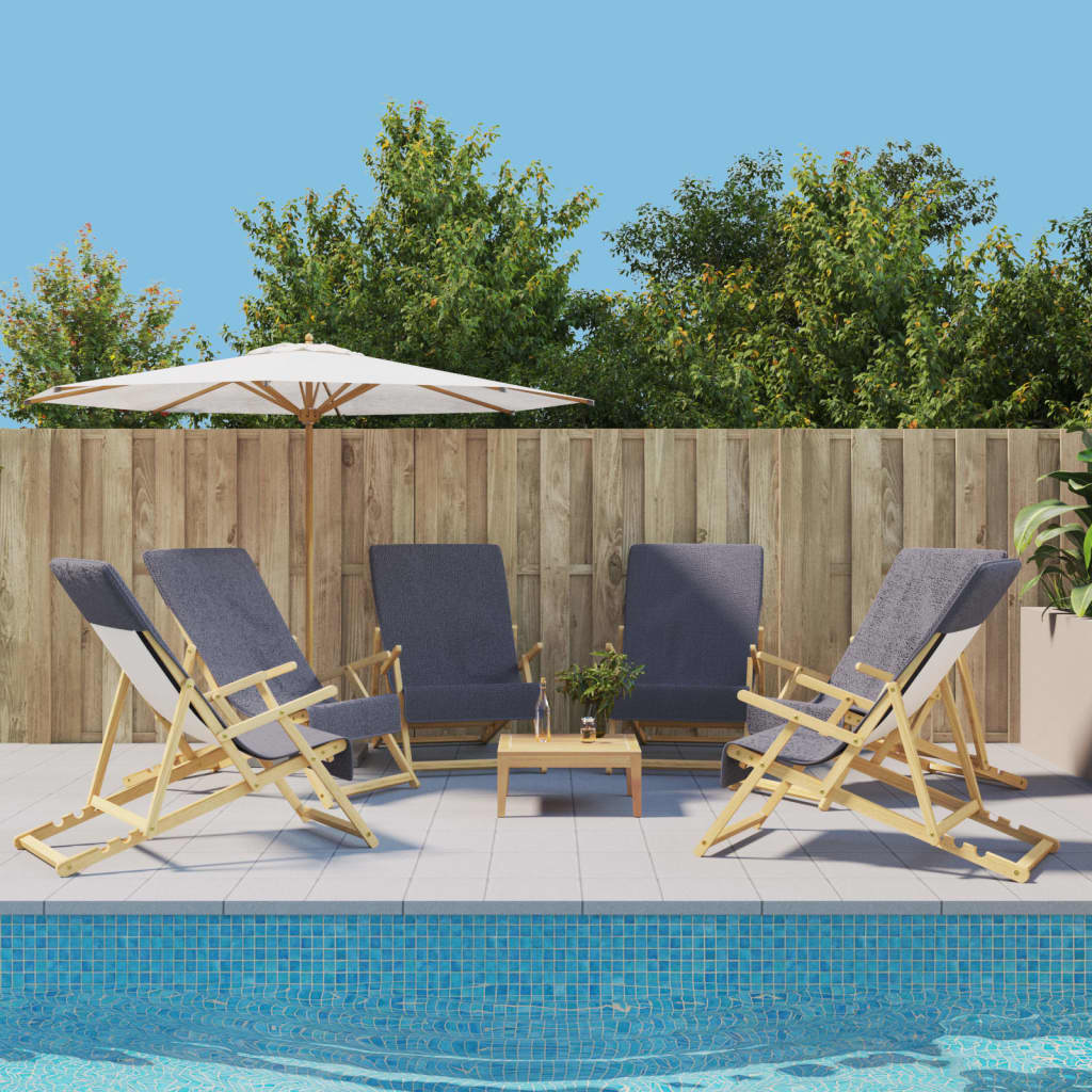 Beach Towels 6 pcs Anthracite 60x135 cm Fabric 400 GSM - Merkel Designers