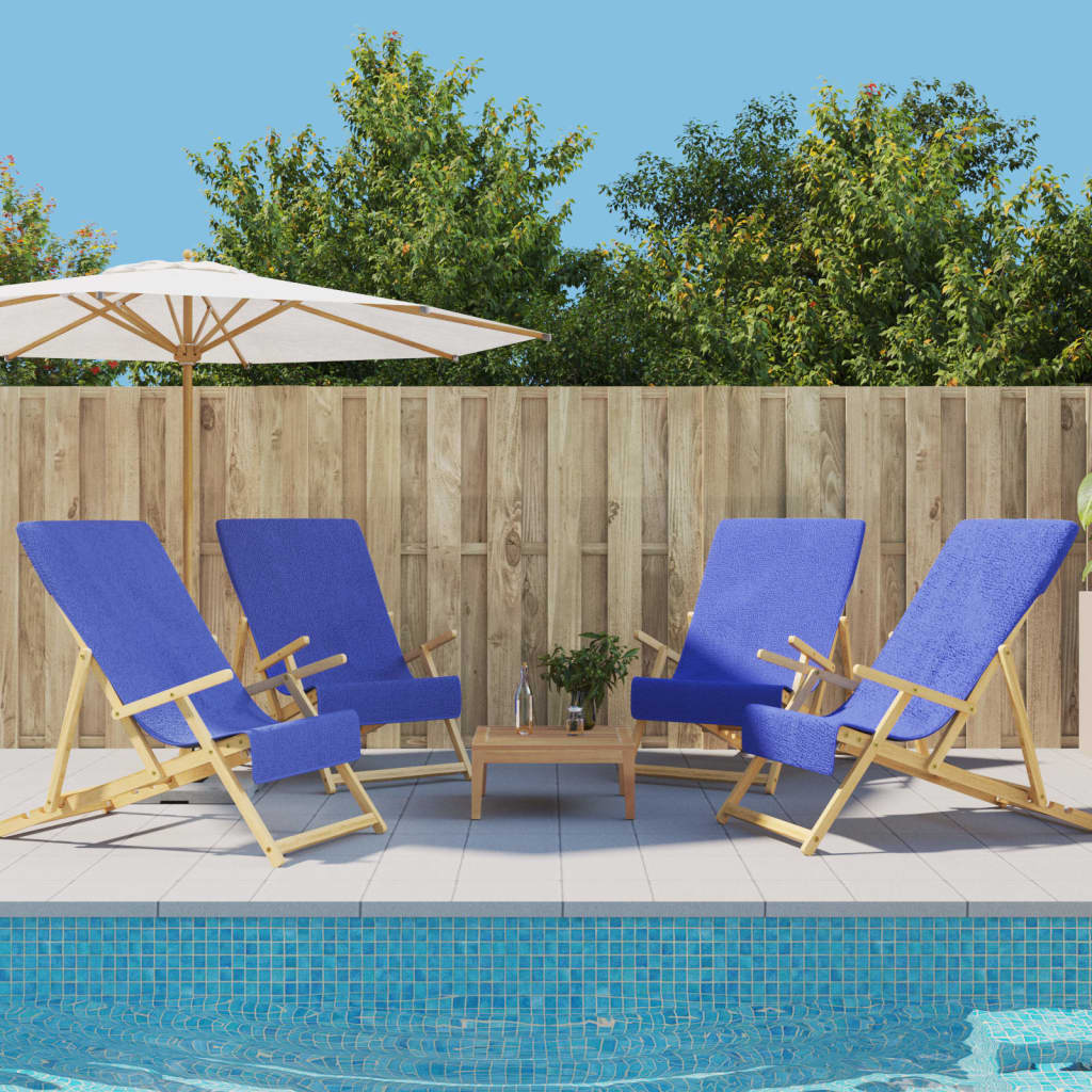 Beach Towels 4 pcs Royal Blue 60x135 cm Fabric 400 GSM - Casper Homes