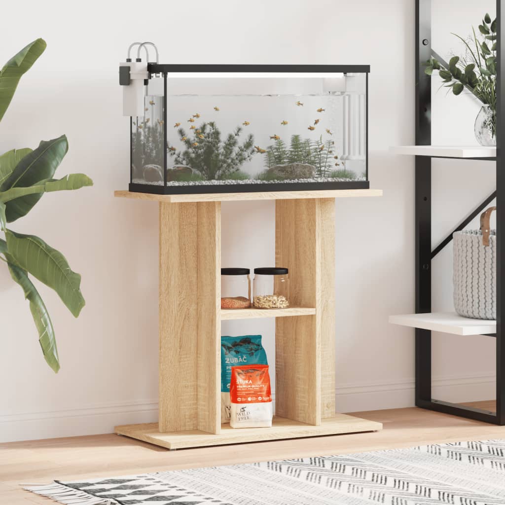 Aquarium Stand Sonoma Oak 60x30x60 cm Engineered Wood - R and M Furniture