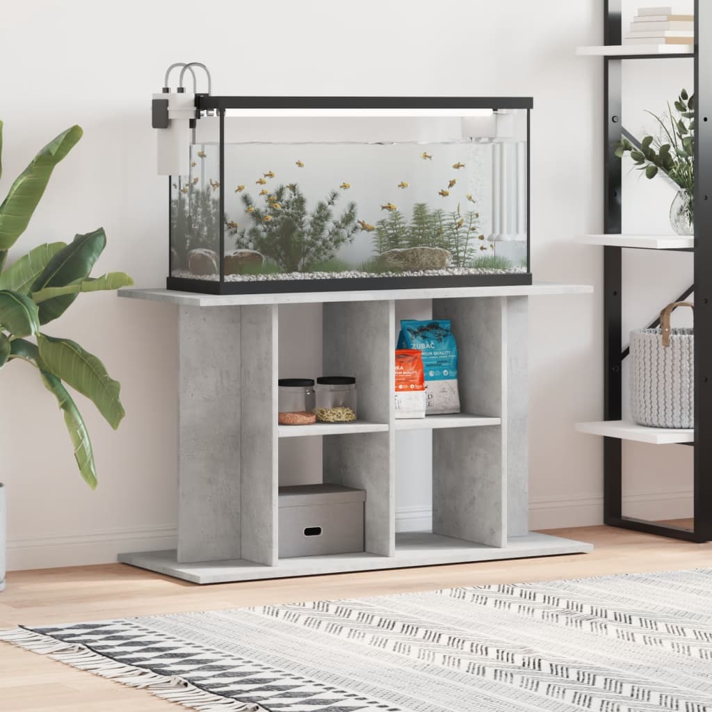 Aquarium Stand Concrete Grey 100x40x60 cm Engineered Wood - Direct Imports