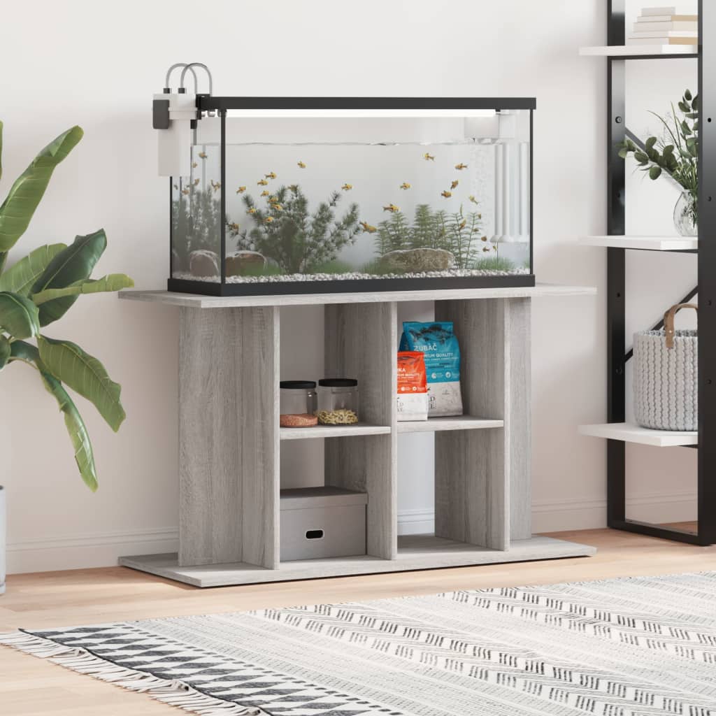 Aquarium Stand Grey Sonoma 100x40x60 cm Engineered Wood - Merkel Designers