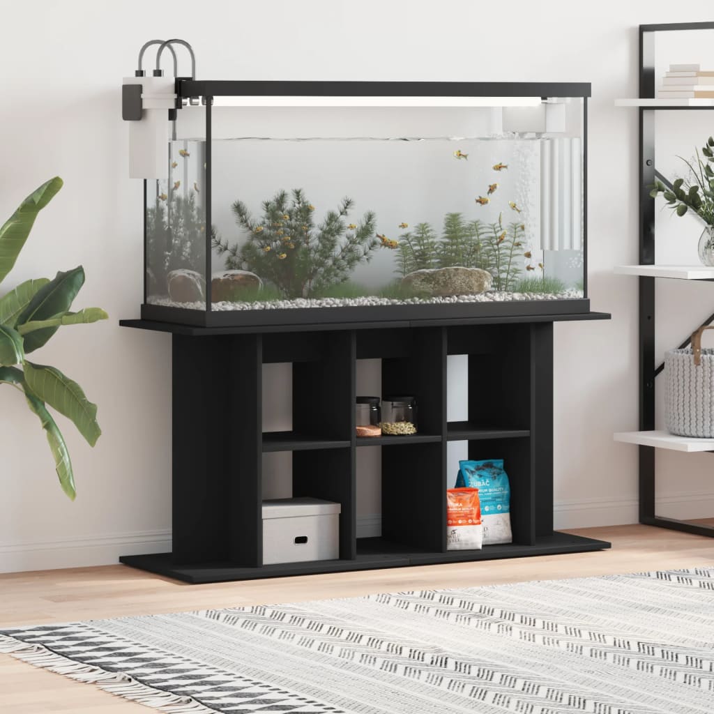 Aquarium Stand Black 120x40x60 cm Engineered Wood - Casper Homes