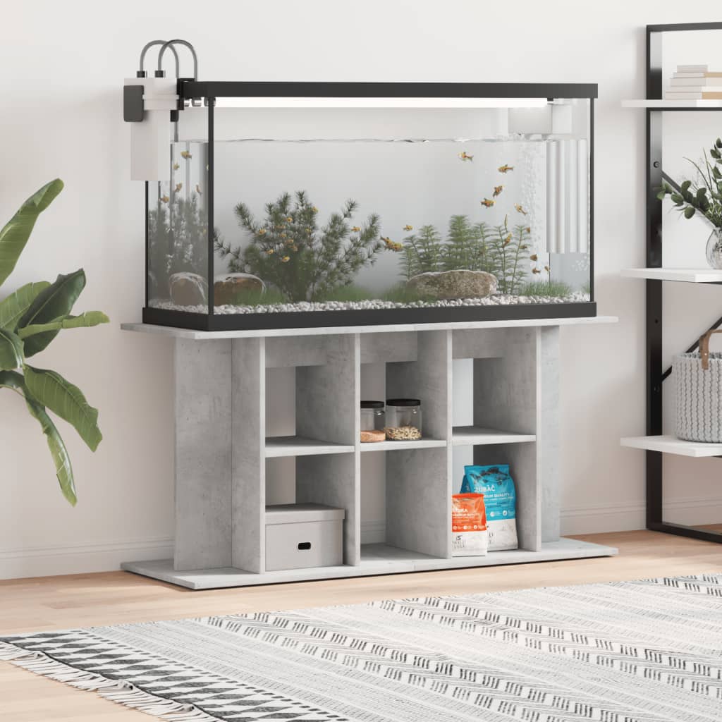 Aquarium Stand Concrete Grey 120x40x60 cm Engineered Wood - Brittle & Co