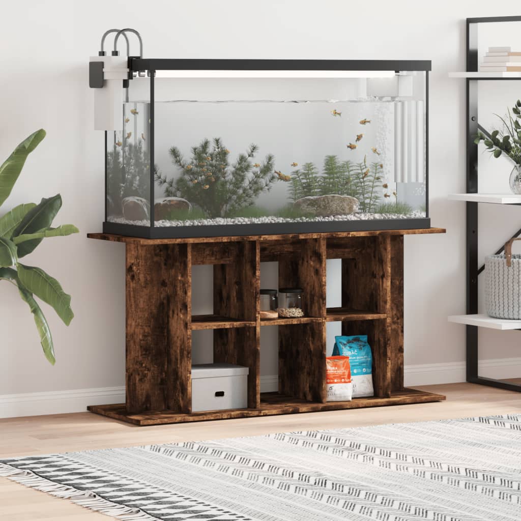 Aquarium Stand Smoked Oak 120x40x60 cm Engineered Wood - Sid & Sam