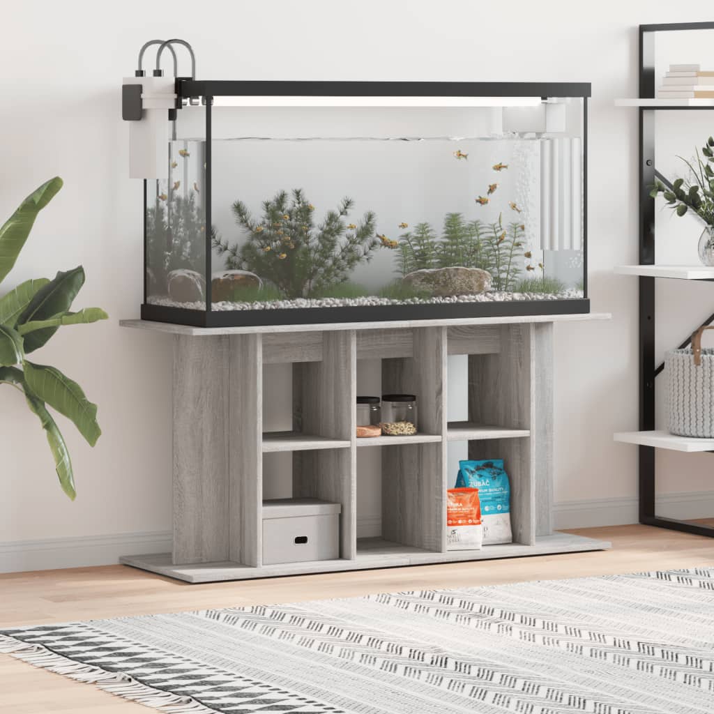 Aquarium Stand Grey Sonoma 120x40x60 cm Engineered Wood - Decor Base
