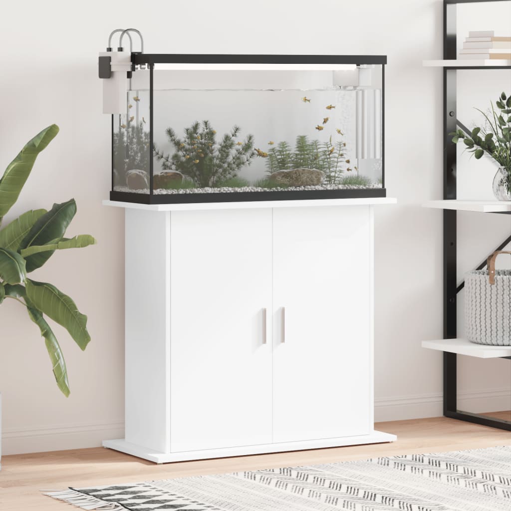 Aquarium Stand White 81x36x73 cm Engineered Wood - Style and Chic