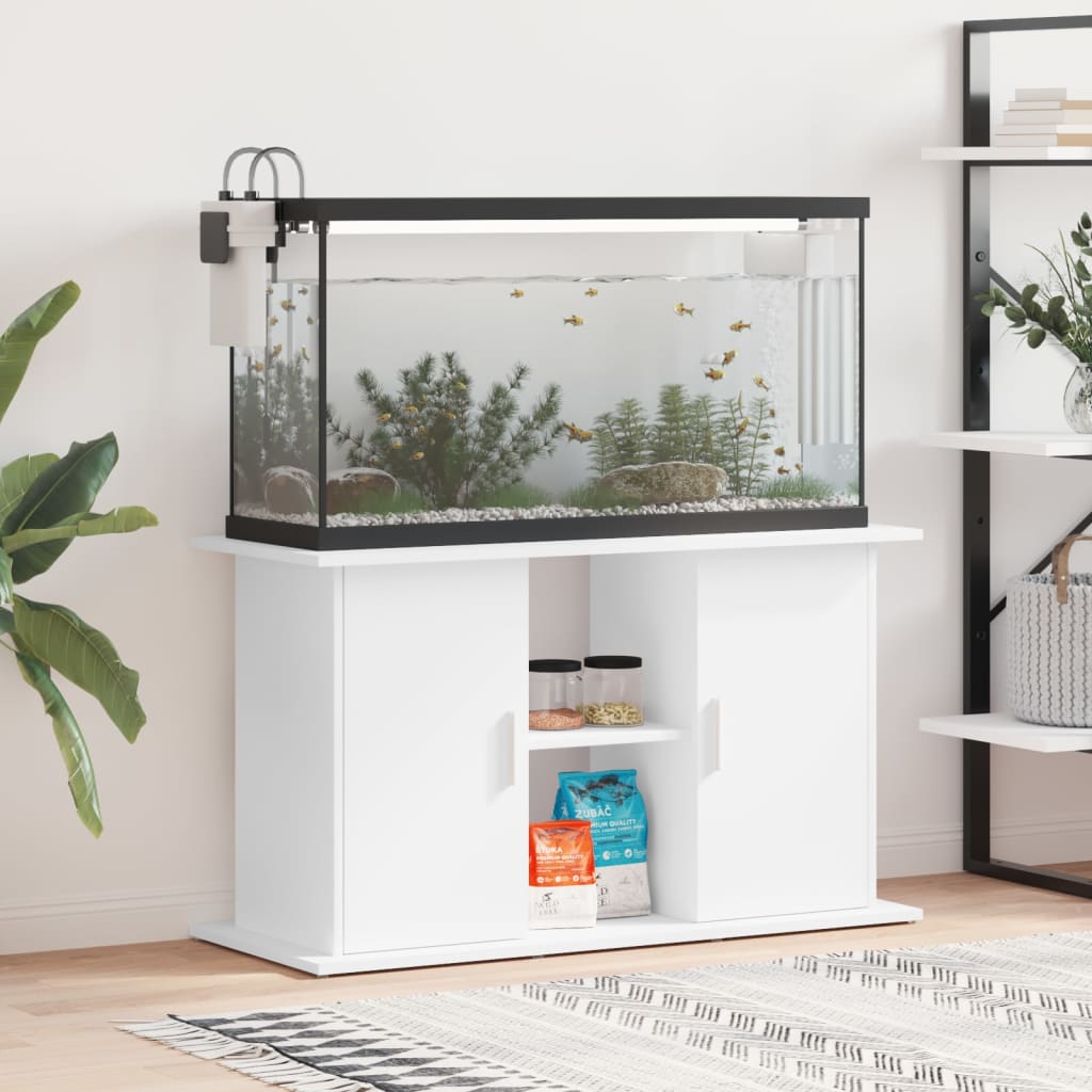 Aquarium Stand White 101x41x58 cm Engineered Wood - Brittle & Co