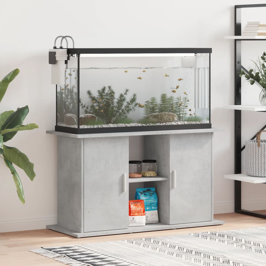 Aquarium Stand Concrete Grey 101x41x58 cm Engineered Wood - Brittle & Co