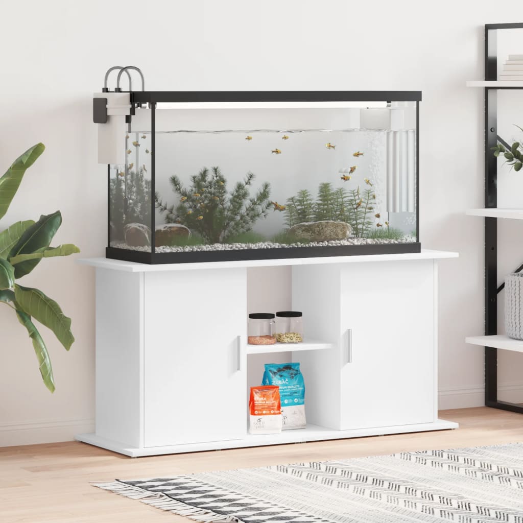 Aquarium Stand White 121x41x58 cm Engineered Wood - Direct Imports